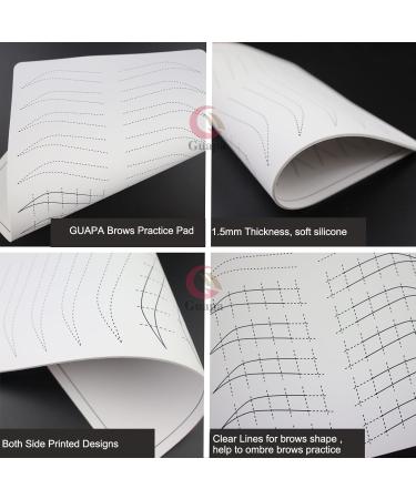 3 Pc Silicone Permanent Makeup Practice Pads for Microblading & Microshading - White Skin with Black Outline - Buy Online on SooperMarket.com