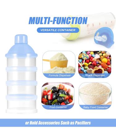 Milk Powder Dispenser Pot - BPA Free Formula Container for Travel & Outdoor Activities (Blue) - Buy Online on SooperMarket.com