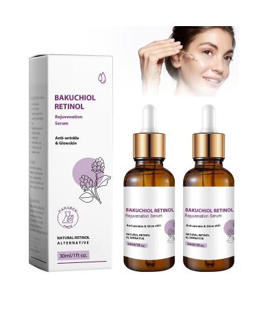 Venature Bakuchiol Retinol Rejuvenation Serum Venature Bakuchiol Retinol Serum Anti Aging Bakuchiol Face Serum Retinol Serum for Wrinkles Reduce Wrinkles Hydration and Moisturize(2PCS)