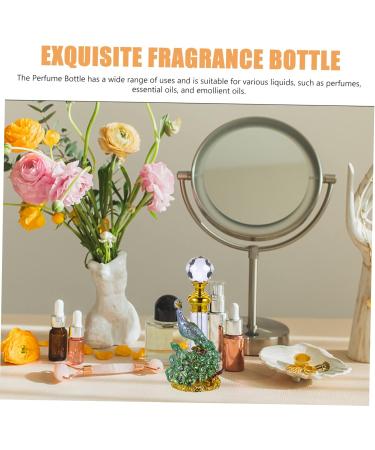 Angoily Perfume Bottle Essential Oil Bottle Glass Vintage Travel Vial 14x4x3cm Green - Buy Online on SooperMarket.com
