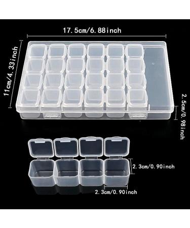 JANEMO 28 Grid Bead Storage Container - Portable Diamond Painting Accessories (Small Grid) - Buy Online on SooperMarket.com