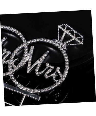 Warmhm 3pcs Cupcake Topper Cake Pick Wedding Cake Toppers Mr Mrs Shape Deisgn Picks Cupcakes Food Decoration Supplies Hair Accessories Bride Gorgeous Silverx3pcs mediumx3pcs - Buy Online on SooperMarket.com