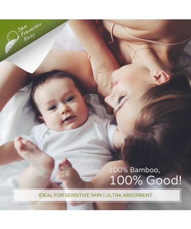 San Francisco Baby 6-Piece Bamboo Washcloth Set - Gentle Face & Bath Towels for Newborns, Toddlers, and Kids - Soft Cloth Wipes for Sensitive Skin - 10x10 Inches - White - Buy Online on SooperMarket.com