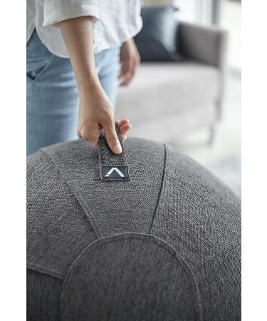 Vivora Luno Exercise Ball Chair  Chenille for Home Offices  Balance Training  Yoga Ball Max Charcoal - Buy Online on SooperMarket.com