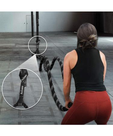 A2ZCARE Battle Rope Anchor Kit with Stainless Steel Snap Hook and Reinforced Straps - Includes Exercise Guide for Easy Setup - Buy Online on SooperMarket.com