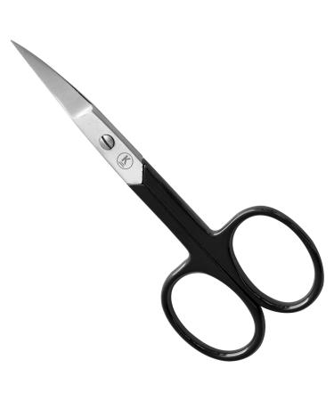 K-Pro - Nail Scissors for Fingernails - Professional for Men and Women - Curved (Black)