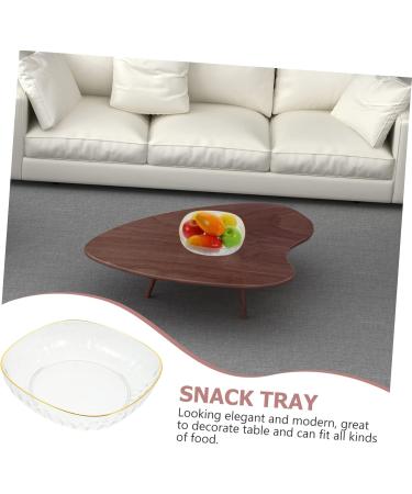 Anneome Kitchen Dried Serving Bowl Dessert Plastic Container Candy Fruit Household Food Storage Reusable 23.5X23.5X6CM White - Buy Online on SooperMarket.com