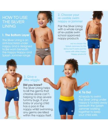Splash About Baby Silver Lining Swim Nappy Wrap 0-6 Months - Best Swimwear for Infants - Buy Online on SooperMarket.com
