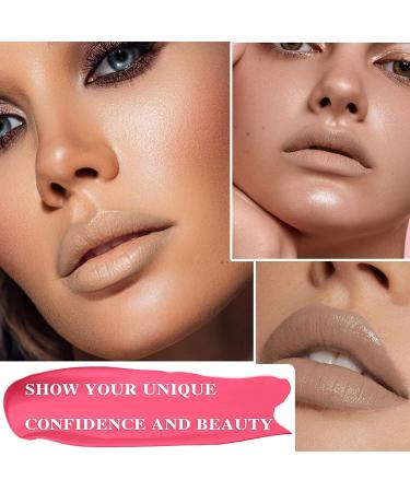 Nude Matte Lipstick Set - Long Lasting, Highly Pigmented, Waterproof Lip Makeup Gift for Women - Buy Online on SooperMarket.com