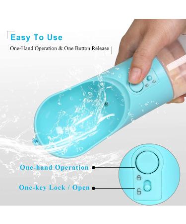 UPSKY Dog Water Bottle for Walking - Portable Leak Proof Pet Travel Dispenser - 400ml Blue - Buy Online on SooperMarket.com