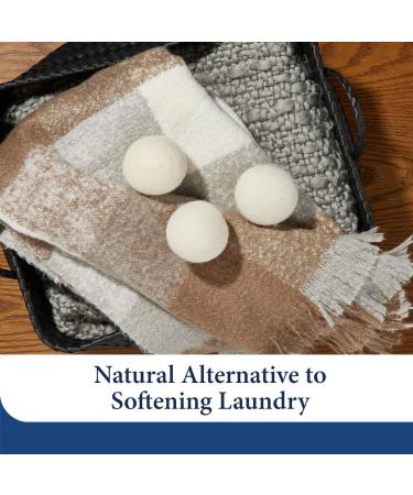 Cosy House Collection Wool Dryer Balls 3-Pack - Eco-Friendly Fabric Softener - Reusable & Long Lasting - Softens Clothes Naturally - Saves Time & Energy - White - Buy Online on SooperMarket.com