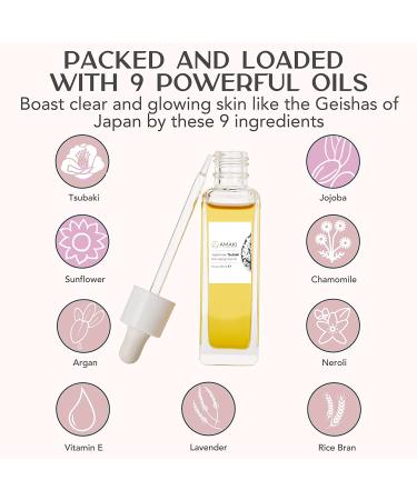 Amaki Japanese Tsubaki Oil: Anti-Aging Face Moisturizer for Women - Hydrating Gua Sha Oil with Anti-Aging Benefits - 30ml - Buy Online on SooperMarket.com