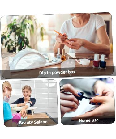 FRCOLOR Set of 6 for Dipping Nails Accessory Compartment Storage Container for Loose Powder Starter Set Thehomeuse Sticker Storage Containers French Manicure Nail Polish Smile Line Accessories 5X4X2.5CM White - Buy Online on SooperMarket.com