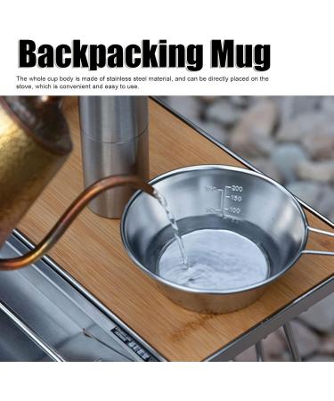 Plplaaoo Stainless Steel 304 Camping Bush Pot | Versatile Camping Cup & Bowl | Easy Clean Dishwasher Safe | Ideal for Hiking & Outdoor Adventures - Buy Online on SooperMarket.com
