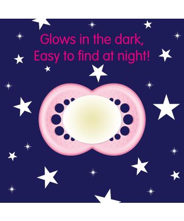 Mam Night Glow in the Dark Silicone Pacifier for Boys 6+ Months - 2-Pack | Mam Baby Products - International Shipping Available - Buy Online on SooperMarket.com
