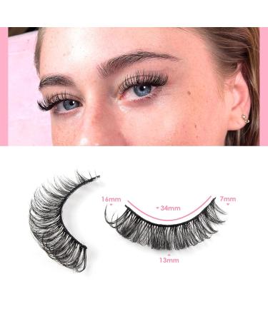 Glowing Win 10 Pair 3D False Eyelashes | Russian Strip Lashes | D Curl Reusable Cat Eye Volume & Wispy Fake Lashes - Buy Online on SooperMarket.com