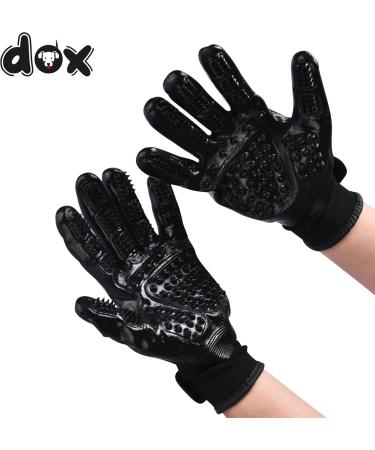DDOXX Animal Care Gloves & Career Shoes Set - Premium Hair Removal for Cats Dogs & Horses - Bathing & Massage Gloves in Black - Buy Online on SooperMarket.com