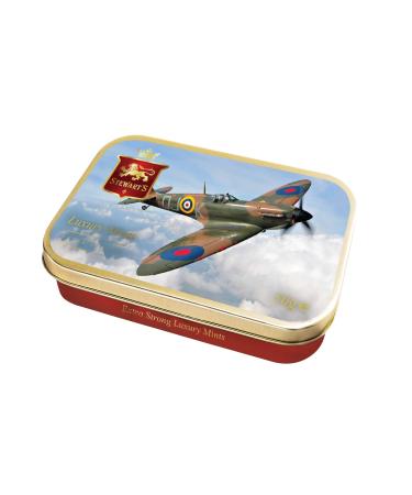 Stewart's - Spitfire Tin with Extra Strong Mints (50g) - Cool Refreshing Peppermint Flavour For Instant Breath Freshness Pocket Sized Collectable Tins Ideal for Gifting 50g Spitfire Tin - Mints