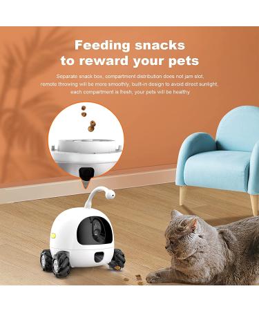 obexx Smart Pet Camera  Smart Companion Robot for Pets  Dog Treat Dispenser  Movable 1080P Full HD WiFi pet Camera Night Vision  2way Video via Smart Phone App (2.4G WiFi ONLY) White - Buy Online on SooperMarket.com