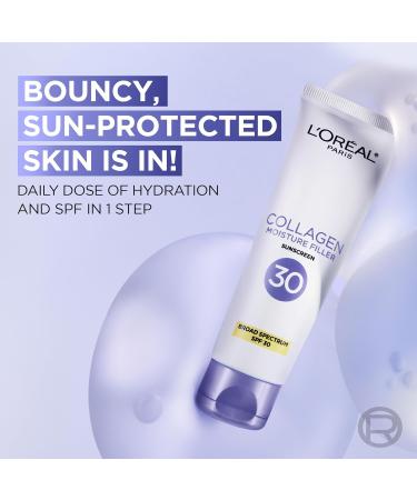 L'Oreal Paris Collagen Moisture Filler Face Cream with SPF 30 | Anti-Aging Moisturizer & Daily Sunscreen | Includes Free Face Serum Sample - Buy Online on SooperMarket.com