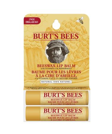 Burt's Bees 100% Natural Lip Balm 2-Pack & Lemon Butter Nail Skin Cream Bundle - Moisturizing & Affordable - Buy Online on SooperMarket.com