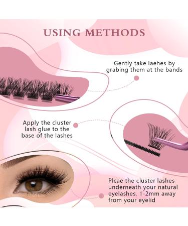 168 Pcs Colored Lash Clusters: Natural+Volume C-Mix | DIY Eyelash Extensions Kit with 2 Styles | Super Thin Band, Soft and Easy to Wear - Buy Online on SooperMarket.com