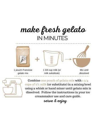 Franzese Salted Caramel Gelato Mix - Authentic Italian Kit | Homemade Gelato in Minutes | Gluten-Free, Perfect for Sorbets, Cakes & Smoothies - Buy Online on SooperMarket.com