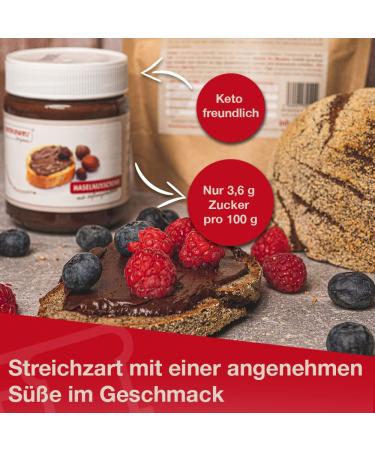 Buy Konzelmann's Original Hazelnut Cream 6x250g - Delicious Low-Calorie Breakfast Spread with Erythritol - Premium Quality Ingredients - Shop Internationally! - Buy Online on SooperMarket.com