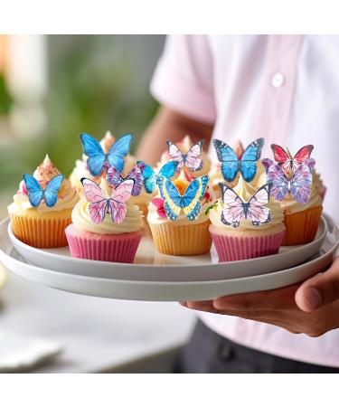 Buy Alegre Butterflies Tortendeco Edible Decorations | 40 Colorful Cake & Cupcake Toppers for Birthdays Weddings & Baptisms - International Shipping Available - Buy Online on SooperMarket.com
