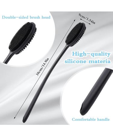 Silicone Body Scrubber Long Handle Bath Shower Brush - WLLHYF Back Exfoliator - Buy Online on SooperMarket.com