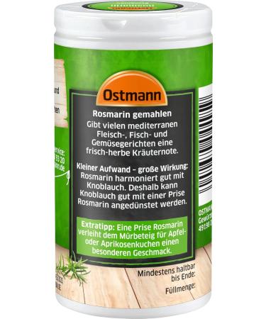 Ostmann Ground Rosemary - Pack of 4 (4 x 20g) - Premium Seasoning for International Shipping - Buy Online on SooperMarket.com