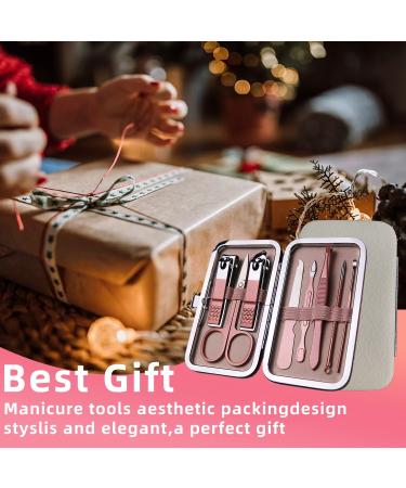 RedFlow 8-in-1 Manicure Set - Professional Nail Clippers & Tools Kit (Rose Gold) - Buy Online on SooperMarket.com