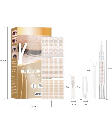 Double Eyelid Stickers 240 Pairs Invisible Double Eyelid Lift Tape Natural Invisible Single Side Eyelid Tape Stickers with Fork Rod & Tweezer Long-lasting Eyelid Stickers for Droopy Monolids - Buy Online on SooperMarket.com