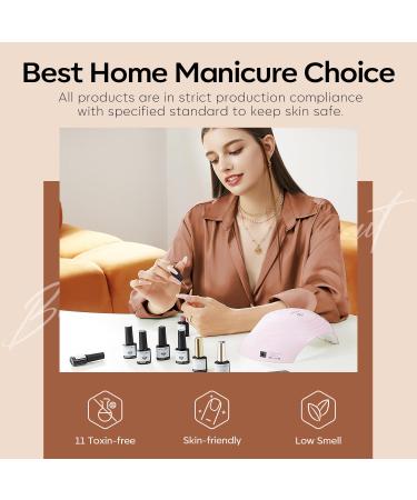 Modelones Nude Gel Nail Polish Set - 6 Colors for Manicure & Nail Art - Skin Tone Soak Off Gel Kit - Perfect Gift - Buy Online on SooperMarket.com