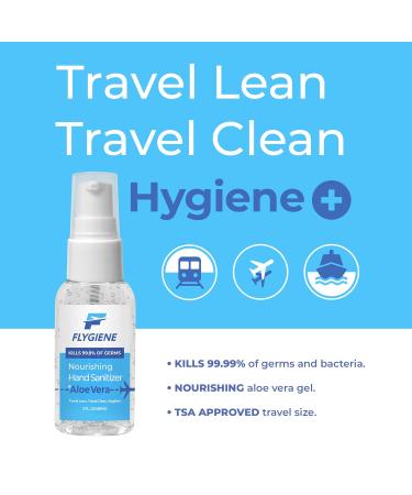 FLYGIENE 2oz Hand Sanitizer (1 Pack) Made in USA | 70% Alcohol + Aloe | TSA Approved Travel Bottles - Buy Online on SooperMarket.com