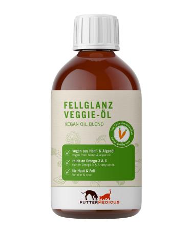 Futtermedicus fur gloss veggie oil |250 ml |Vegan oil mix for dogs and cats |Also suitable for allergy sufferers |Rich in essential omega-3 fatty acids EPA & DHA