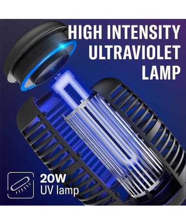 2-in-1 Bug Zapper + Attractant - 4800V Mosquito Killer - Electric Insect Fly Trap - Waterproof Indoor & Outdoor - Bright Light Bulb Lamp for Backyard, Patio, Home - Plug-in - Buy Online on SooperMarket.com