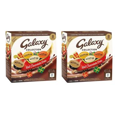 Christmas Hot Chocolate Pods - 16 Galaxy Festive Edition Hot Choc Pods - 4 x Classic 4 x White Choc 4 x Caramel 4 x Gingerbread - Dolce Gusto Compatible Pods