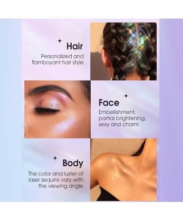 Corleone Holographic Body Glitter Gel Color Changing Long Lasting Sparkle for Face Hair Nails & Eyeshadow Perfect for Festivals & Parties International Shipping - Buy Online on SooperMarket.com