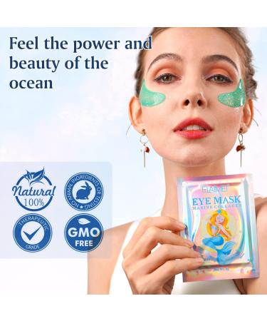 Natural Marine Collagen & Hyaluronic Acid Eye Masks - 18 Pairs Anti-Aging Pads for Dark Circles & Swollen Eyes - Buy Online on SooperMarket.com