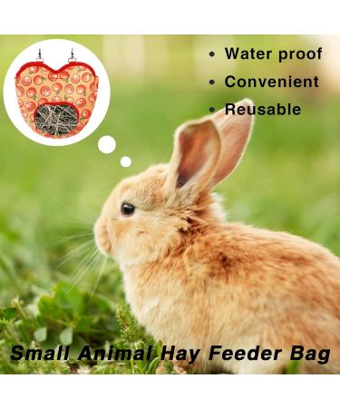 Rabbit Hay Feeder Guinea Pig Hay Rack Manger Holder Hanging Feeding Storage Made of Oxford Cloth For Rabbits Guinea Pigs Ferrets and Other Small Animals (Orange) - Buy Online on SooperMarket.com