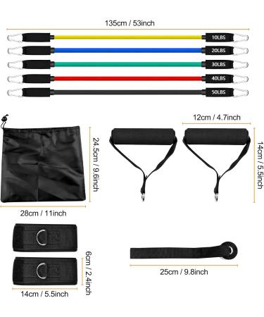 Buy Lectorias 5 Fitness Straps & Resistance Bands for Strength Training - Includes 2 Hand Straps 2 Ankle Straps T r Anker & Storage Pocket - International Shipping - Buy Online on SooperMarket.com