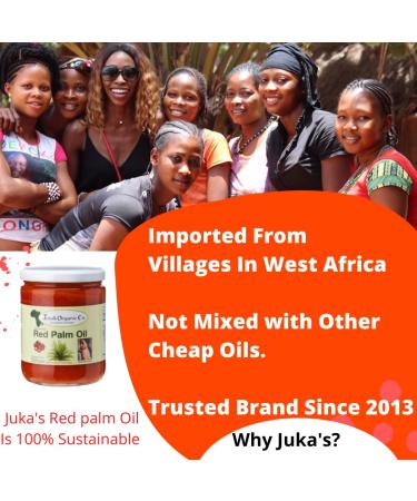 Juka's Red Palm Oil - 100% Organic & Natural from Africa - 16.9 Fl Oz - Buy Online on SooperMarket.com