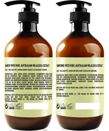Tea Tree Shampoo & Conditioner Set - Sulfate Free, Anti-Dandruff Scalp Treatment for Dry, Flaky Skin - Men and Women - Buy Online on SooperMarket.com