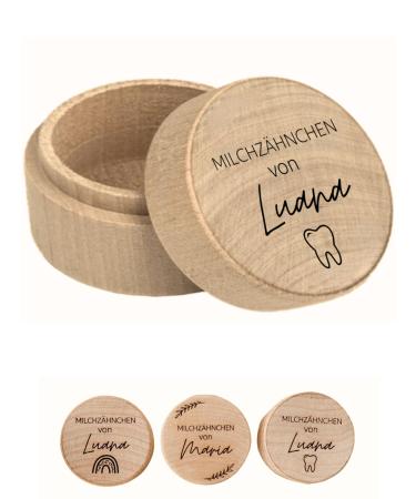 Wondering - milk tooth jar personalized made of wood with high -quality engraving - toothpage milk teeth as a reminder of the first teeth (tooth)