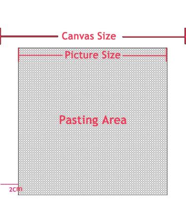 5Pcs OneHippo 30x30CM Diamond Painting Blank Grid Canvas for Custom Embroidery - Round/Square, Glue Included - Buy Online on SooperMarket.com