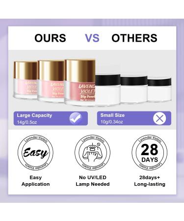 Lavender Violets Dip Powder Nail Kit - 6 Bright Neon Colors for French Manicure & Nail Art J222 - Buy Online on SooperMarket.com