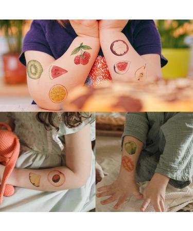 Everjoy Realistic Temporary Tattoos - 41 Watercolor Fruits Designs, 20 Pcs, Waterproof for Kids - Buy Online on SooperMarket.com