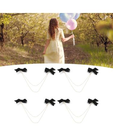 Buy Biitfuu 4Pcs Black Hair Bows with Pearl Chains - Stylish Hair Accessories for Girls & Women - International Shipping Available - Buy Online on SooperMarket.com