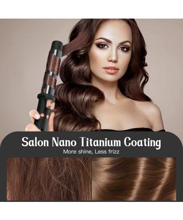 WeChip Rotating Curling Iron Automatic Hair Curler 1 1/4 Inch Ionic Self Curling Iron with Long Barrel Curling Wand for Waves with Extra Long Nano Titanium Barrel - Buy Online on SooperMarket.com